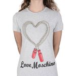 Fashion, accesorii si bijuterii - Femei - Imbracaminte femei - Tricouri si topuri femei - Tricou dama Love Moschino 101701 S INTL Gri - Infinity.ro