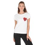 Fashion, accesorii si bijuterii - Femei - Imbracaminte femei - Tricouri si topuri femei - Tricou dama Love Moschino 101697 S INTL Alb - Infinity.ro