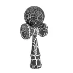 Jucarii, Copii si Bebe - Jucarii si jocuri - Jucarii & jocuri educative - Jucarii interactive - Kendama profesionala din lemn 2 cupe 19x7 cm negru alb ABYZ - Infinity.ro