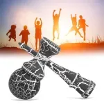 Jucarii, Copii si Bebe - Jucarii si jocuri - Jucarii & jocuri educative - Jucarii interactive - Kendama profesionala din lemn 2 cupe 19x7 cm negru alb ABYZ - Infinity.ro