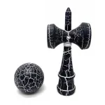 Jucarii, Copii si Bebe - Jucarii si jocuri - Jucarii & jocuri educative - Jucarii interactive - Kendama profesionala din lemn 2 cupe 19x7 cm negru alb ABYZ - Infinity.ro