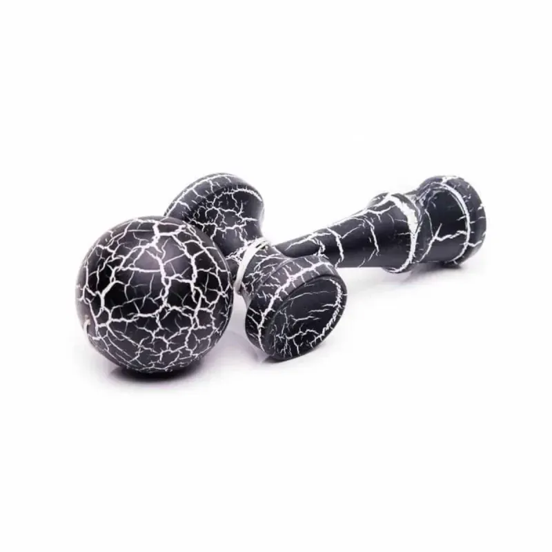 Jucarii, Copii si Bebe - Jucarii si jocuri - Jucarii & jocuri educative - Jucarii interactive - Kendama profesionala din lemn 2 cupe 19x7 cm negru alb ABYZ - Infinity.ro
