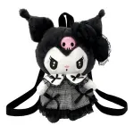 Fashion, accesorii si bijuterii - Copii - Accesorii copii - Genti si rucsacuri copii - Ghiozdan rucsac plus tip Kuromi, 30x22 cm, culoare negru, model kawaii cu bretele reglabile, ABYZ - Infinity.ro