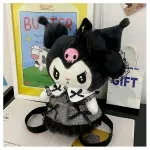 Fashion, accesorii si bijuterii - Copii - Accesorii copii - Genti si rucsacuri copii - Ghiozdan rucsac plus tip Kuromi, 30x22 cm, culoare negru, model kawaii cu bretele reglabile, ABYZ - Infinity.ro