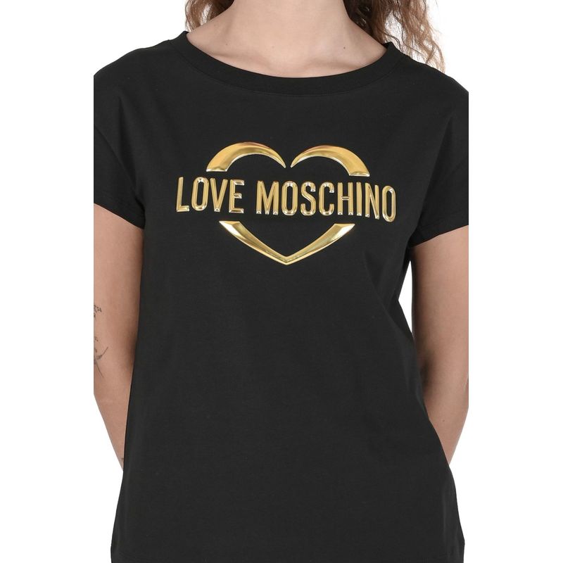 Fashion, accesorii si bijuterii - Femei - Imbracaminte femei - Tricouri si topuri femei - Tricou dama Love Moschino 101695 L INTL Negru - Infinity.ro