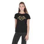 Fashion, accesorii si bijuterii - Femei - Imbracaminte femei - Tricouri si topuri femei - Tricou dama Love Moschino 101695 L INTL Negru - Infinity.ro