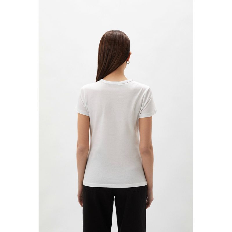 Fashion, accesorii si bijuterii - Femei - Imbracaminte femei - Tricouri si topuri femei - Tricou dama Love Moschino 101699 M INTL Alb - Infinity.ro