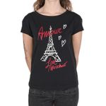 Fashion, accesorii si bijuterii - Femei - Imbracaminte femei - Tricouri si topuri femei - Tricou dama Love Moschino 101692 M INTL Negru - Infinity.ro