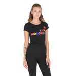 Fashion, accesorii si bijuterii - Femei - Imbracaminte femei - Tricouri si topuri femei - Tricou dama Love Moschino 101687 XS INTL Negru - Infinity.ro