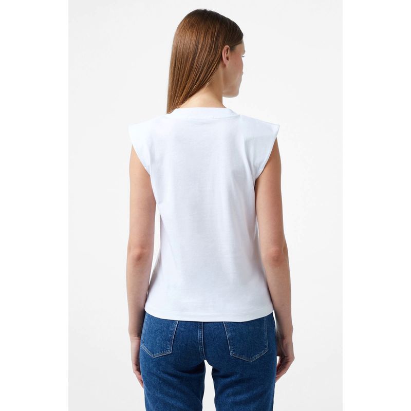 Fashion, accesorii si bijuterii - Femei - Imbracaminte femei - Tricouri si topuri femei - Tricou dama Calvin Klein Jeans J20J223560 XS INTL Alb - Infinity.ro