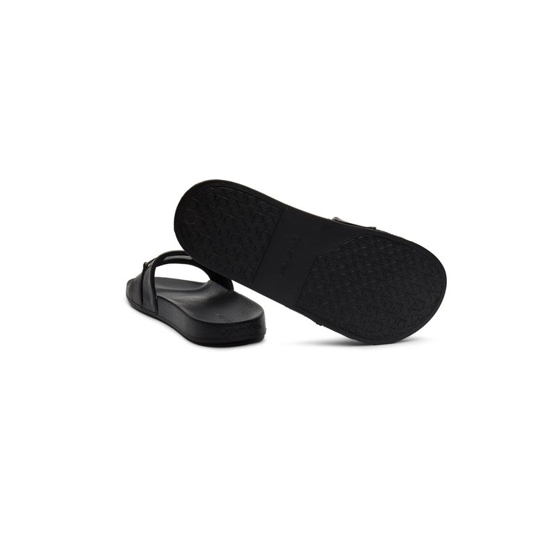 Fashion, accesorii si bijuterii - Femei - Incaltaminte femei - Slapi si papuci femei - Slapi dama Calvin Klein Pool Slide Metal Bar HW0HW01980 40 EU Negru - Infinity.ro