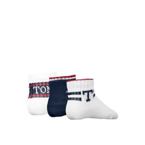 Set 3 perechi sosete scurte copii Tommy Hilfiger 701236341 Bleumarin