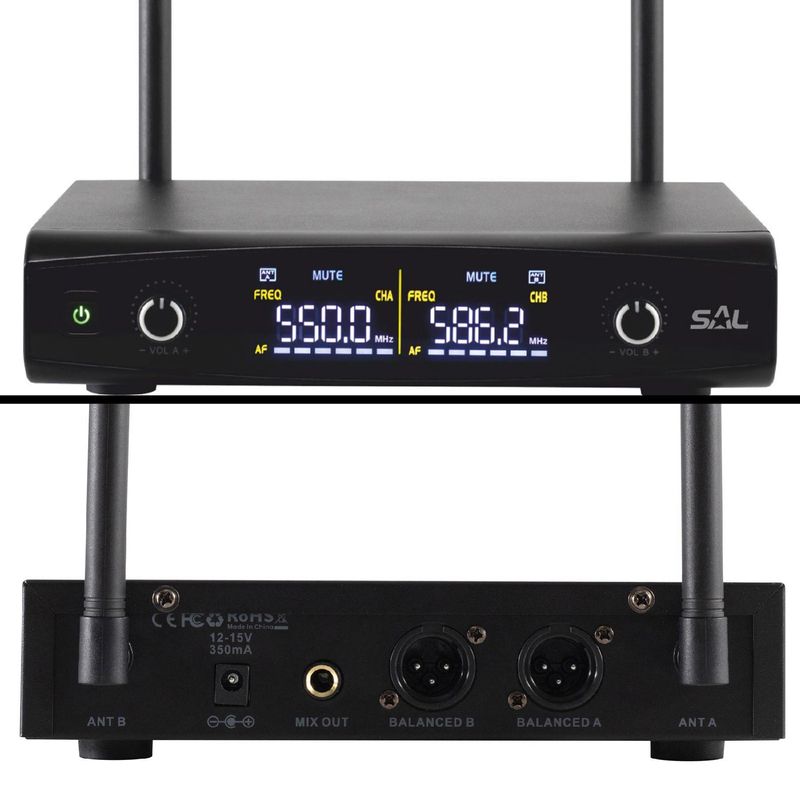 TV, Audio-Video si Foto - Audio profesionale - Microfoane profesionale - Set 2 microfoane fara fir SAL MVN 600 - Infinity.ro