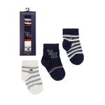 Fashion, accesorii si bijuterii - Copii - Lenjerie si pijamale copii - Sosete si dresuri copii - Set 3 perechi sosete scurte copii Tommy Hilfiger 701236342 Bleumarin 19-22 EU - Infinity.ro