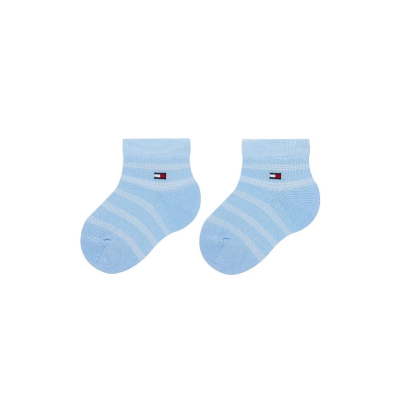 Fashion, accesorii si bijuterii - Copii - Lenjerie si pijamale copii - Sosete si dresuri copii - Set 3 perechi sosete scurte copii Tommy Hilfiger 701236342 Albastru deschis 19-22 EU - Infinity.ro
