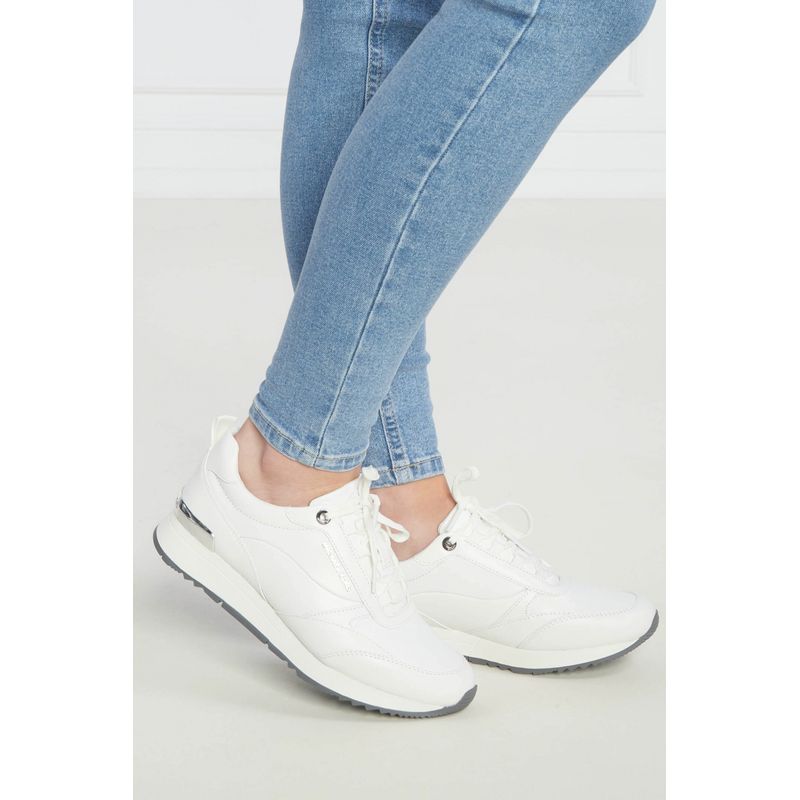 Fashion, accesorii si bijuterii - Femei - Incaltaminte femei - Sneakers si tenisi femei - Sneakers  Michael Kors Allie Stride Trainer 43T2ALFS3L Alb 36 EU - Infinity.ro