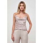 Fashion, accesorii si bijuterii - Femei - Imbracaminte femei - Tricouri si topuri femei - Top Guess cu bretele din lant W3BH61 S INTL Bej - Infinity.ro