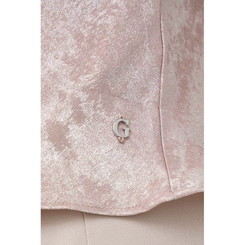 Fashion, accesorii si bijuterii - Femei - Imbracaminte femei - Tricouri si topuri femei - Top Guess cu bretele din lant W3BH61 S INTL Bej - Infinity.ro