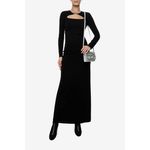 Fashion, accesorii si bijuterii - Femei - Imbracaminte femei - Rochii femei - Rochie eleganta Milano cu placa metalica ovala cu D Negru L INTL - Infinity.ro
