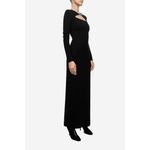 Fashion, accesorii si bijuterii - Femei - Imbracaminte femei - Rochii femei - Rochie eleganta Milano cu placa metalica ovala cu D Negru L INTL - Infinity.ro