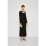 Fashion, accesorii si bijuterii - Femei - Imbracaminte femei - Rochii femei - Rochie eleganta Milano cu placa metalica ovala cu D Negru L INTL - Infinity.ro