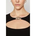 Fashion, accesorii si bijuterii - Femei - Imbracaminte femei - Rochii femei - Rochie eleganta Milano cu placa metalica ovala cu D Negru L INTL - Infinity.ro