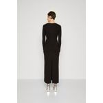 Fashion, accesorii si bijuterii - Femei - Imbracaminte femei - Rochii femei - Rochie eleganta Milano cu placa metalica ovala cu D Negru L INTL - Infinity.ro