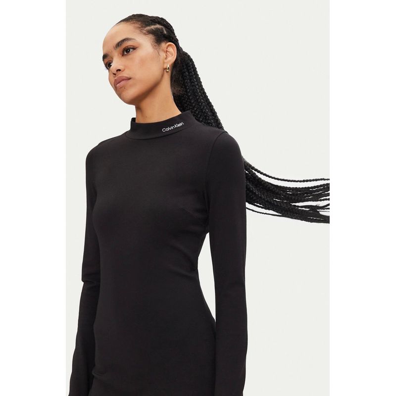 Fashion, accesorii si bijuterii - Femei - Imbracaminte femei - Rochii femei - Rochie de zi Milano Calvin Klein Jeans  J20J225395 Negru S INTL - Infinity.ro