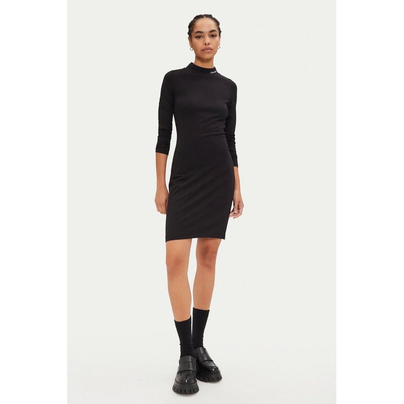 Fashion, accesorii si bijuterii - Femei - Imbracaminte femei - Rochii femei - Rochie de zi Milano Calvin Klein Jeans  J20J225395 Negru S INTL - Infinity.ro