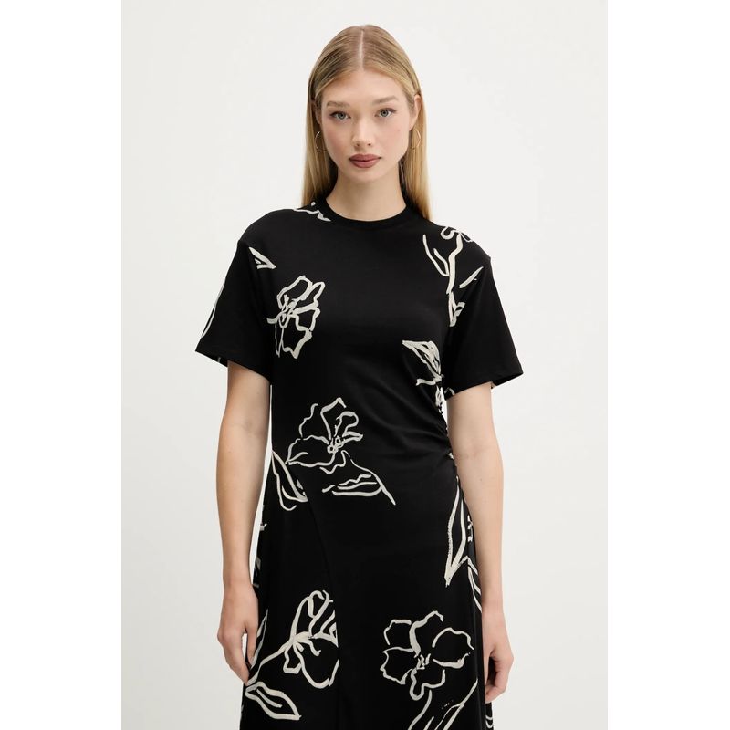 Fashion, accesorii si bijuterii - Femei - Imbracaminte femei - Rochii femei - Rochie dama de zi Desigual Calma 25WWVK44 XS INTL Negru - Infinity.ro