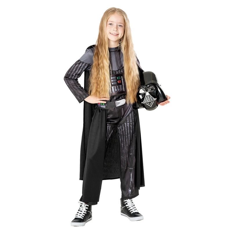 Jucarii, Copii si Bebe - Jucarii si jocuri - Jucarii de rol - Masti si costume copii - Costum Darth Vader Deluxe Star Wars cu pelerina pentru copii 3-4 ani 98-104 cm - Infinity.ro