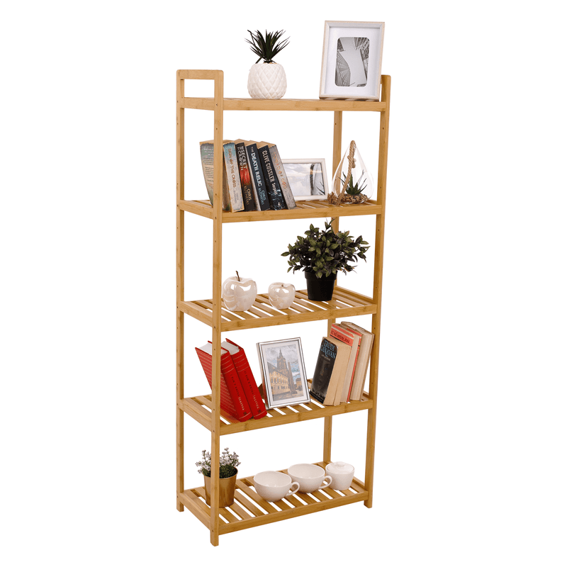 Casa si Gradina - Mobilier - Biblioteci si rafturi - Rafturi - Raft cu 5 polite, bambus natural, FIORE TIP 3 - Infinity.ro