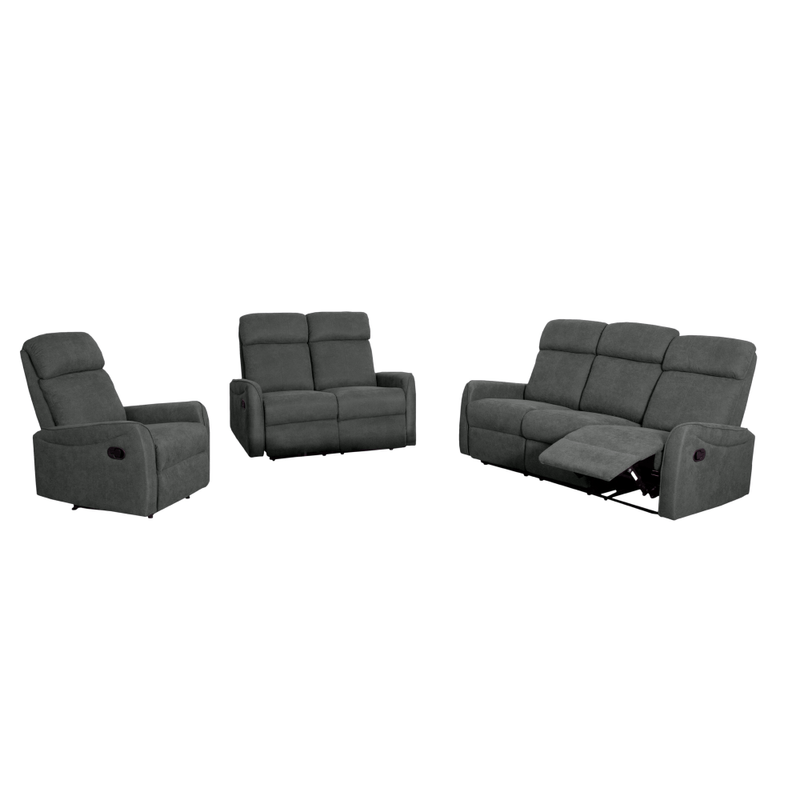 Casa si Gradina - Mobilier - Seturi de mobilier - Seturi living - Set canapele 3+2+1, stofa gri inchis, FASAN - Infinity.ro