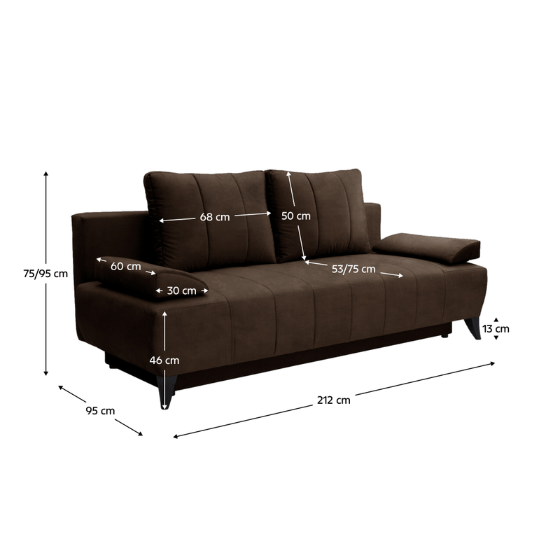 Casa si Gradina - Mobilier - Canapele si coltare - Canapele - Canapea extensibila, maro, BERO - Infinity.ro