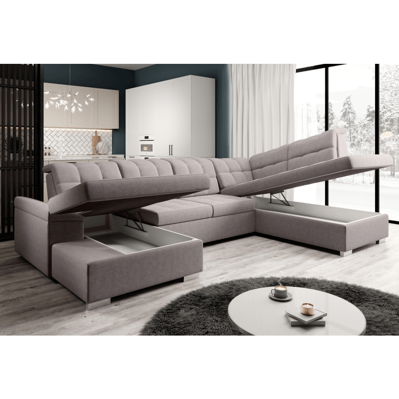 Casa si Gradina - Mobilier - Canapele si coltare - Canapele - Canapea extensibila, gri-bej Taupe, dreapta, OREO U - Infinity.ro