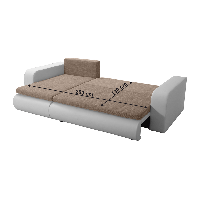 Casa si Gradina - Mobilier - Canapele si coltare - Canapele - Canapea extensibila, alb/maro, stanga, BURAN ROH - Infinity.ro