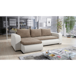 Casa si Gradina - Mobilier - Canapele si coltare - Canapele - Canapea extensibila, alb/maro, stanga, BURAN ROH - Infinity.ro