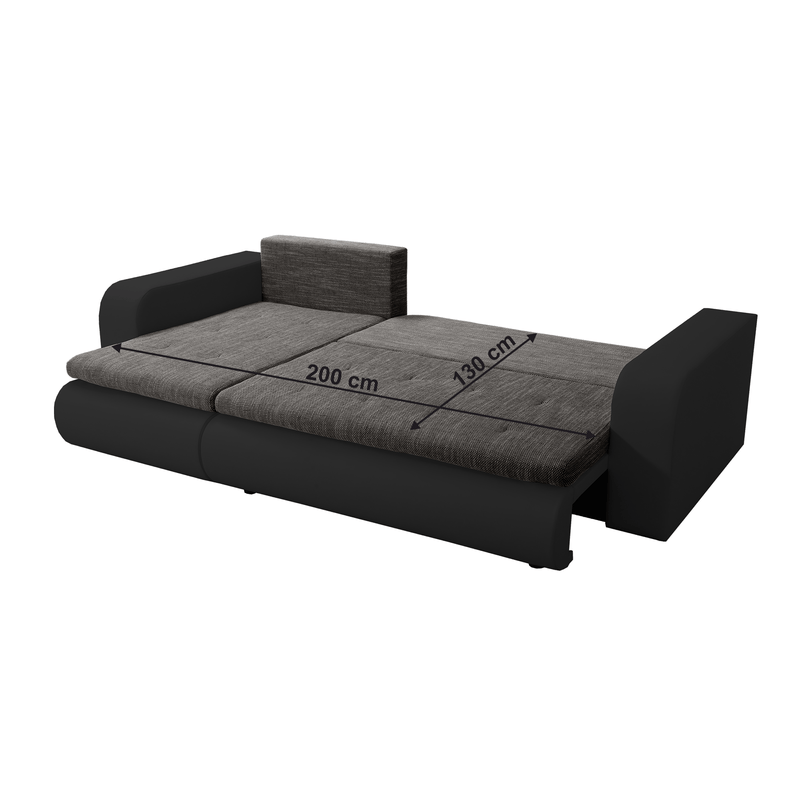 Casa si Gradina - Mobilier - Canapele si coltare - Canapele - Canapea extensibila, negru/gri, dreapta, BURAN ROH - Infinity.ro