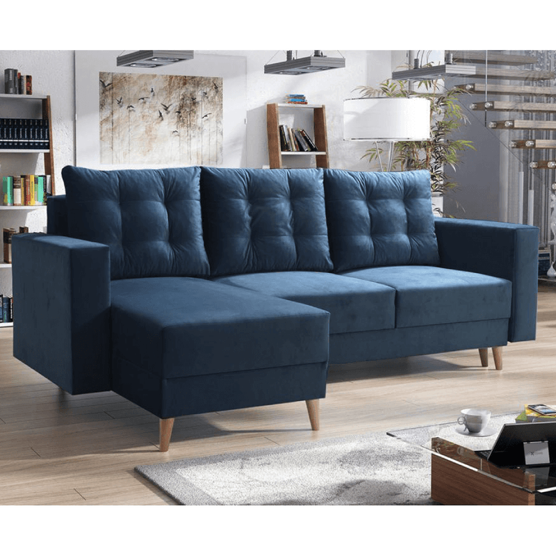 Casa si Gradina - Mobilier - Canapele si coltare - Canapele - Canapea extensibila, albastru, stanga, BLEKY ROH - Infinity.ro