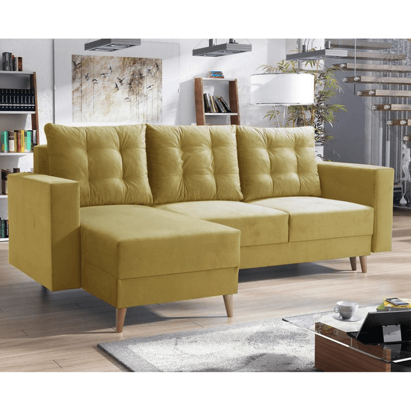 Casa si Gradina - Mobilier - Canapele si coltare - Canapele - Canapea extensibila, galben, stanga, BLEKY ROH - Infinity.ro