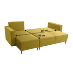 Casa si Gradina - Mobilier - Canapele si coltare - Canapele - Canapea extensibila, galben, stanga, BLEKY ROH - Infinity.ro