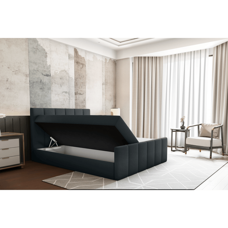 Casa si Gradina - Mobilier - Paturi si accesorii - Paturi - Pat boxspring, 180x200, gri, STAR - Infinity.ro