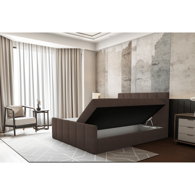 Casa si Gradina - Mobilier - Paturi si accesorii - Paturi - Pat boxspring, 160x200, maro, STAR - Infinity.ro