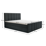 Casa si Gradina - Mobilier - Paturi si accesorii - Paturi - Pat boxspring, 180x200, gri, STAR - Infinity.ro