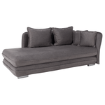 Casa si Gradina - Gradina si terasa - Mobilier exterior - Scaune si sezlonguri gradina - sezlong cu spatiu de depozitare, gri, dreapta, LAMBA - Infinity.ro