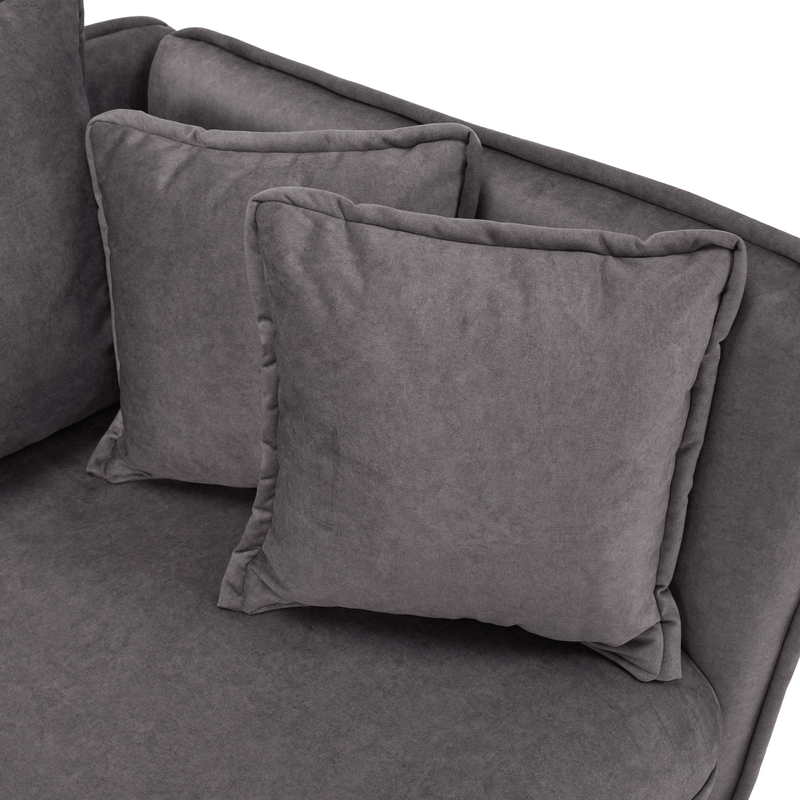 Casa si Gradina - Gradina si terasa - Mobilier exterior - Scaune si sezlonguri gradina - sezlong cu spatiu de depozitare, gri, dreapta, LAMBA - Infinity.ro