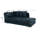 Casa si Gradina - Gradina si terasa - Mobilier exterior - Scaune si sezlonguri gradina - sezlong cu spatiu de depozitare, albastru, stanga, LAMBA - Infinity.ro