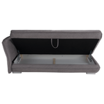 Casa si Gradina - Gradina si terasa - Mobilier exterior - Scaune si sezlonguri gradina - sezlong cu spatiu de depozitare, gri, stanga, LAMBA - Infinity.ro