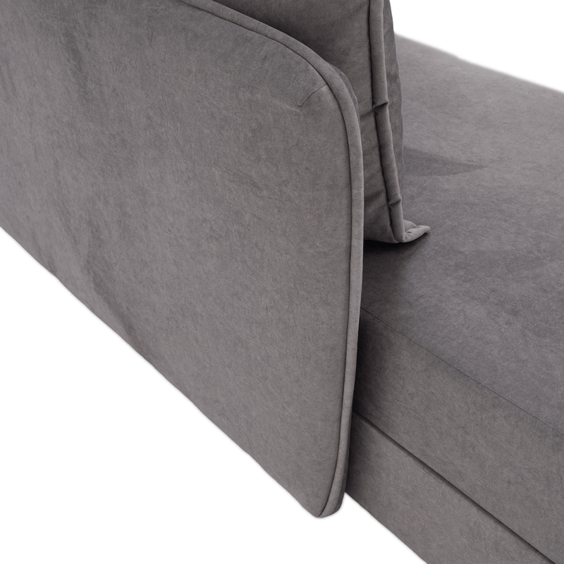 Casa si Gradina - Gradina si terasa - Mobilier exterior - Scaune si sezlonguri gradina - sezlong cu spatiu de depozitare, gri, dreapta, LAMBA - Infinity.ro