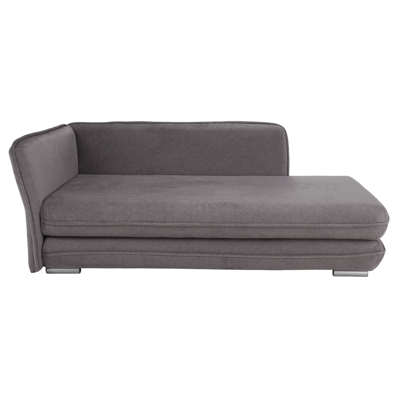 Casa si Gradina - Gradina si terasa - Mobilier exterior - Scaune si sezlonguri gradina - sezlong cu spatiu de depozitare, gri, stanga, LAMBA - Infinity.ro